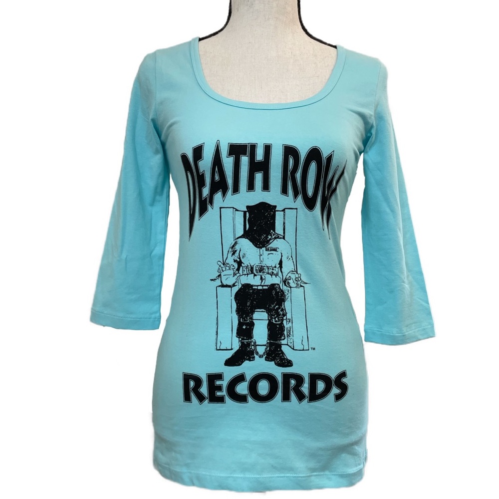Jennifer Adams Death Row Records Square Neckline Top Color Baby Blue. Size S